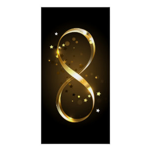 Poster Symbole d'infini doré