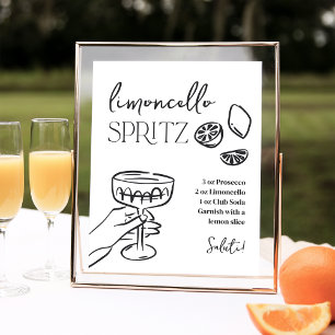 Poster Symbole Dolce Vita Italien Limoncello Spritz Boiss