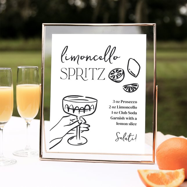 Poster Symbole Dolce Vita Italien Limoncello Spritz Boiss (Créateur téléchargé)