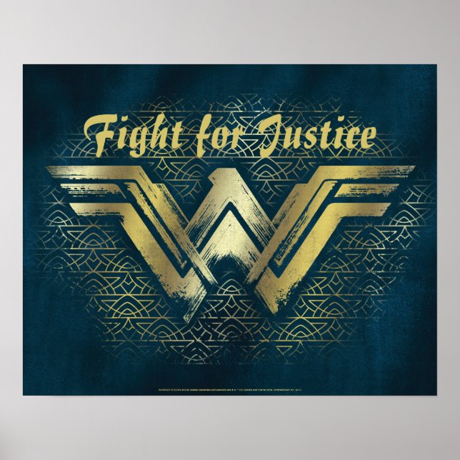 Poster Symbole d'or brossé Wonder Woman (Devant)