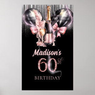 Poster Symbole du 60e anniversaire de la fête du vin Rose