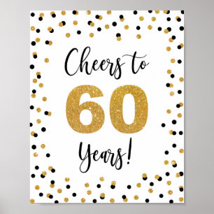 Poster Symbole du 60e anniversaire ou de l'anniversaire