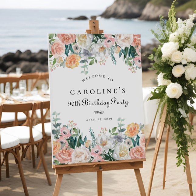 Poster Symbole du 90e anniversaire de la fête de la Pêche (Créateur téléchargé)