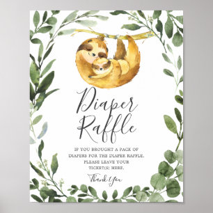 Poster Symbole du Baby shower de fentes pour bébé maman