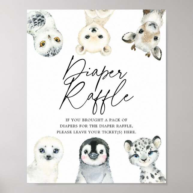 Poster Symbole du Baby shower de la couche Artique (Devant)