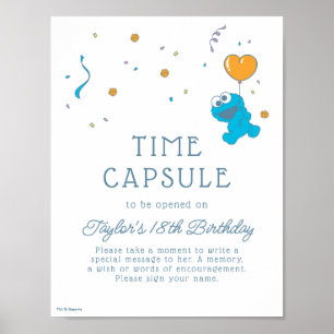 Poster Symbole du Baby shower de temps du Monstre de cook