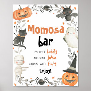 Poster Symbole du Baby shower Halloween Momosa