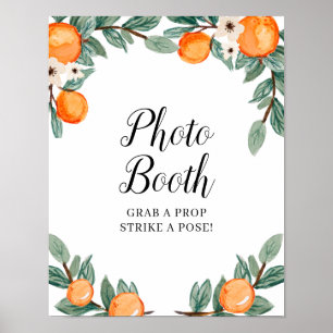 Poster Symbole du boîtier photo Baby shower jumeau Orange
