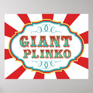 Poster Symbole du carnaval ou du cirque géant Plinko