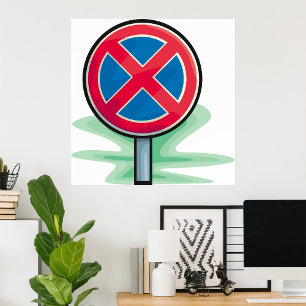 Poster Symbole du chemin Clearway
