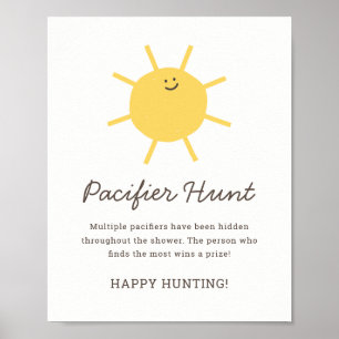 Poster SYMBOLE DU JEU DE CHASSE DE PELOUSE DE Little Suns