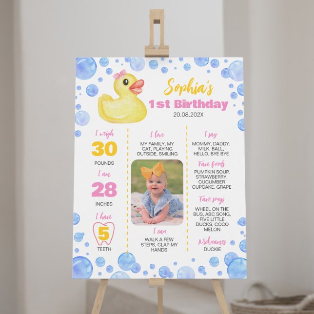 Poster Symbole du premier anniversaire de la fille canard (Créateur téléchargé)