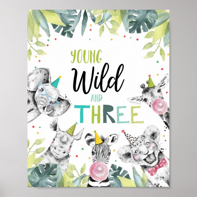 Poster Symbole Du Troisième Anniversaire De Young Wild An (Devant)