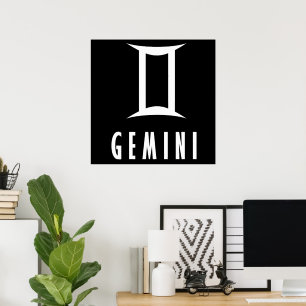 Poster Symbole du zodiaque de Gemini