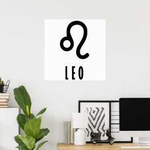 Poster Symbole du zodiaque de Leo