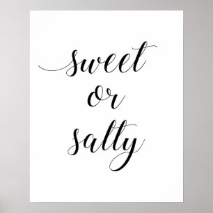 Poster SYMBOLE Élégant Mariage Sucré Ou Salé