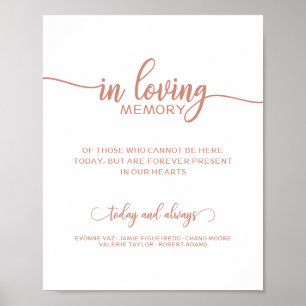 Poster Symbole En Mémoire Amoureuse Avec Noms