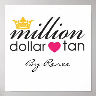 Poster Symbole en toile tan d'un million de dollars