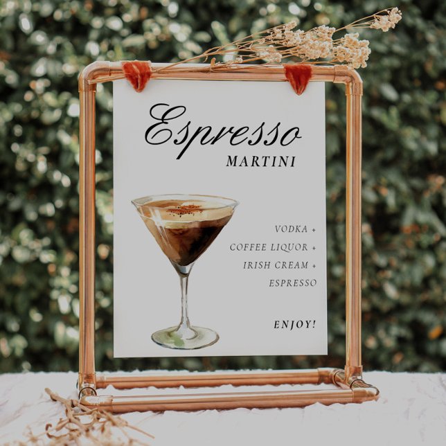 Poster Symbole Espresso Martini Signature Boisson (Créateur téléchargé)