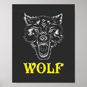 Poster Symbole et symbole du logo du loup