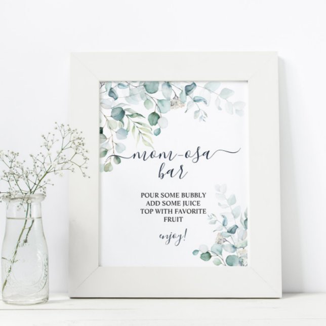 Poster SYMBOLE Eucalyptus Feuille Végétal Douche Momosa B (Créateur téléchargé)