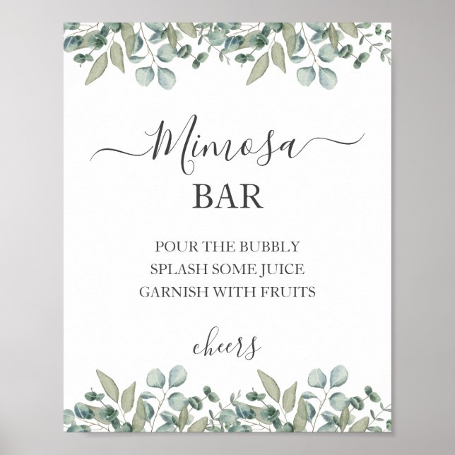 Poster SYMBOLE Eucalyptus Mariage de verdure Mimosa (Devant)