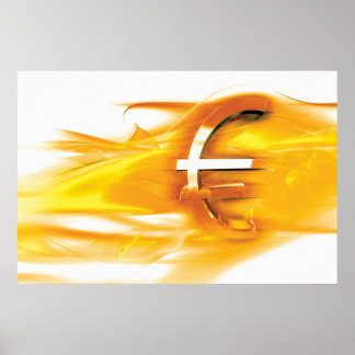 Poster Symbole Euro or