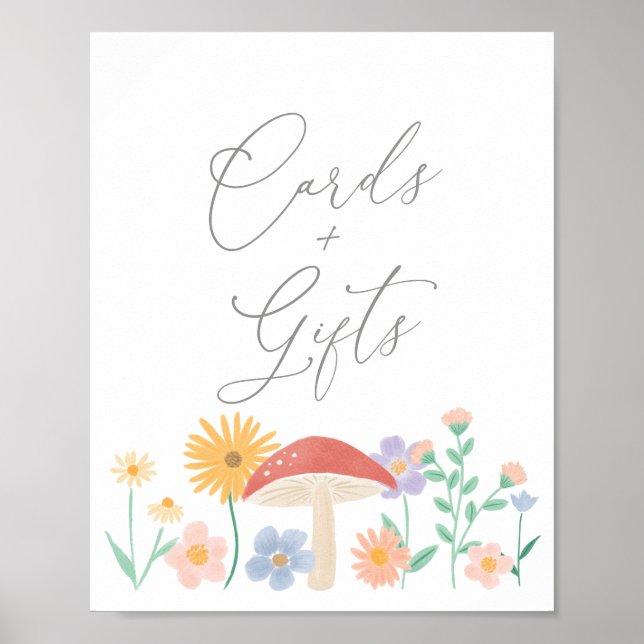 Poster Symbole Fairy Floral Girl Birthday Cartes et cadea (Devant)