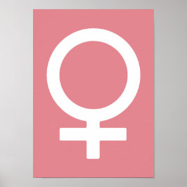 Poster Symbole féminin de la glace de fraise