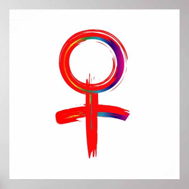 Poster Symbole féminin universel pour femme (Devant)
