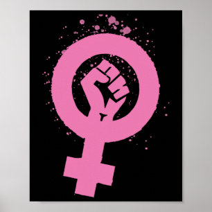 Poster Symbole féministe vintage