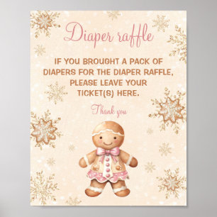 Poster SYMBOLE FEMME Baby shower Déchet Déchets