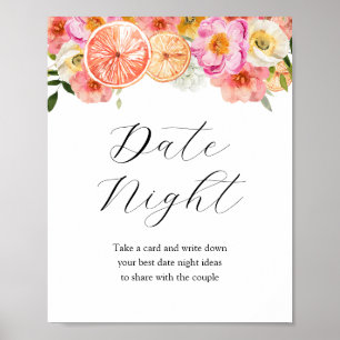 Poster Symbole Fête des mariées des idées de nuit en agru