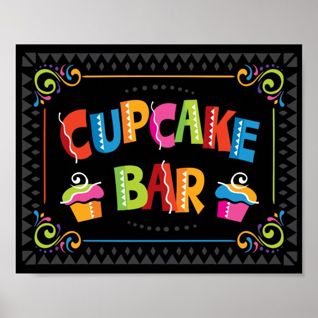 POSTER SYMBOLE FIN DE LA BARRE DE CUPCAKE (Devant)