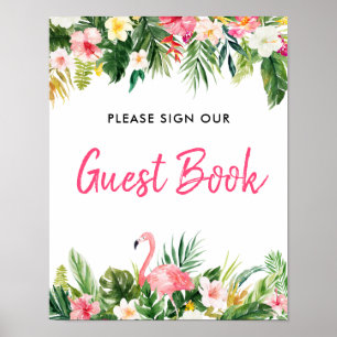 Poster SYMBOLE Flamant rose Tropical Luau Notre SYMBOLE G