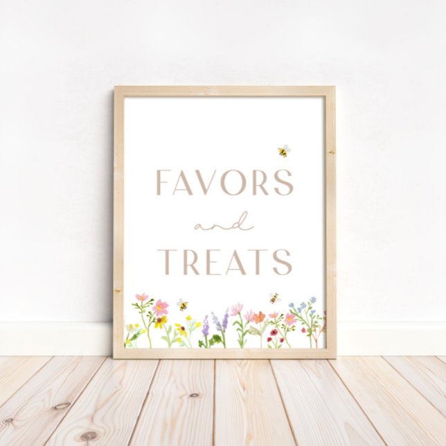 Poster Symbole fleur sauvage Bumblebee Floral Faveurs et  (Find matching items in our shop!)