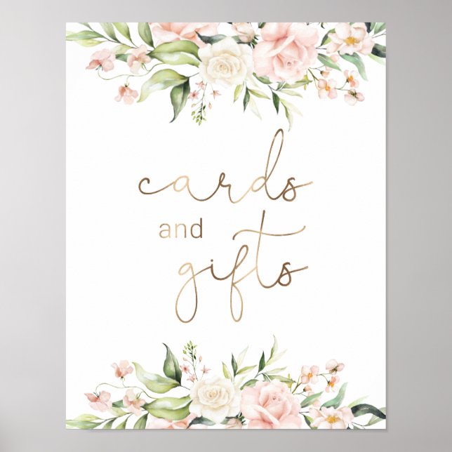 Poster Symbole Florals et verdure Cartes et cadeaux (Devant)