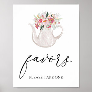 Poster Symbole Garden Tea Party Faveurs