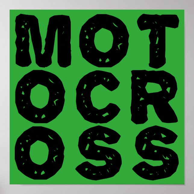 Poster Symbole géant Motocross Logo Dirt Bike (Devant)