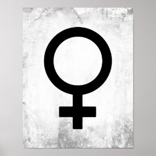Poster Symbole genre féminin