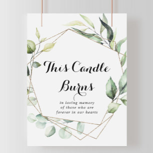 Poster Symbole Géométrique Or Élégant Cette Bougie Brûle