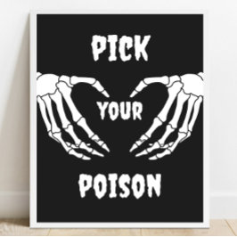 Poster Symbole Gothique Choisissez votre poison Halloween