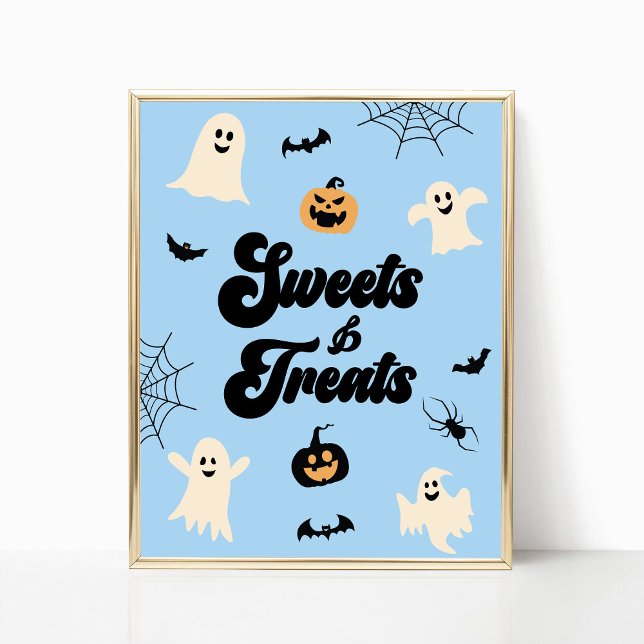 Poster Symbole Halloween Éffrayant et friandises (Créateur téléchargé)