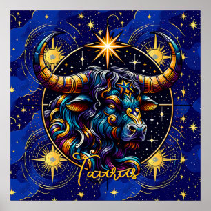 Poster SYMBOLE Horoscope Taurus Zodiaque Astrologie