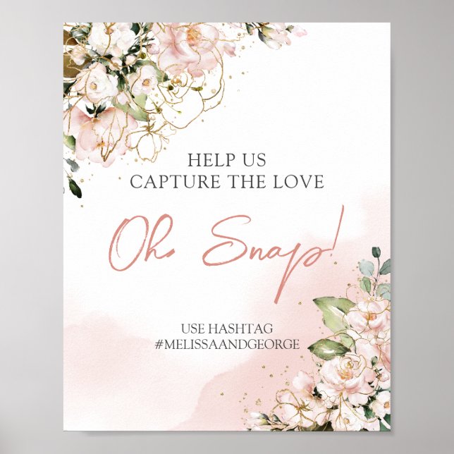 Poster Symbole hyper tendance boho rose floral rose rose  (Devant)