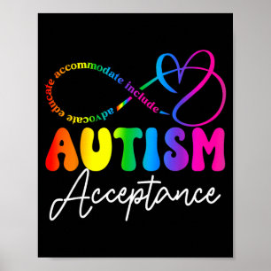 Poster Symbole infini de sensibilisation et d'acceptation