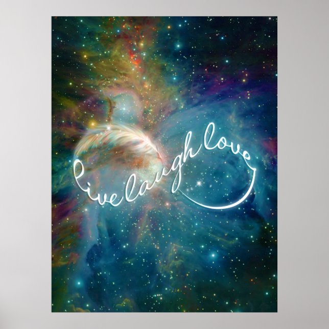 Poster Symbole infinité de "Live Laugh Love" mystique (Devant)