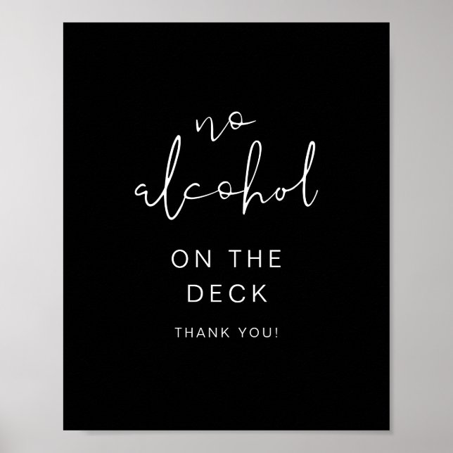 Poster SYMBOLE JOVI Edgy Black Modern Sans Alcool (Devant)