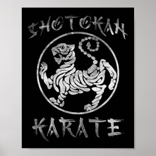 Poster Symbole karaté de Shotokan Tiger Dojo entraînement