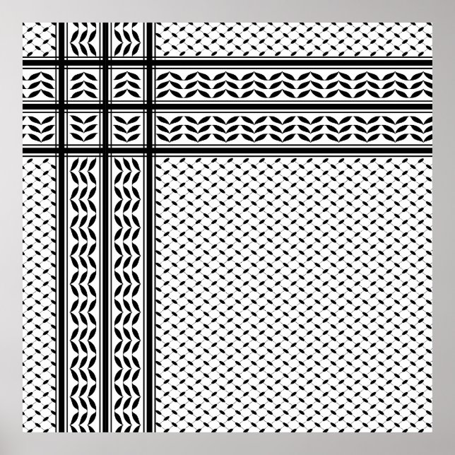 Poster Symbole Keffiyeh de la Palestine Motif de résistan (Devant)